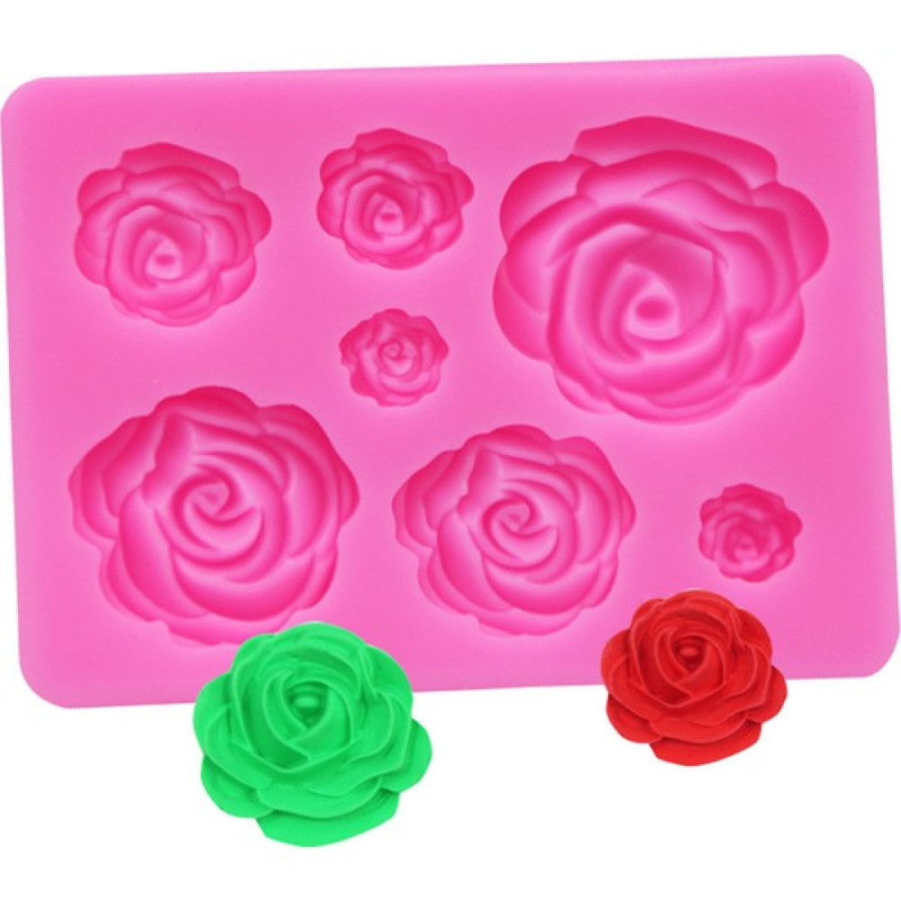 Yiqln Kavite Güller Koleksiyonu Fondan Şeker Silikon Kalıp Sugarcraft Kek Dekorasyonu, Cupcake Topper, Polimer Kil, Sabun Balmumu Yapımı Işçiliği (... Kek Kalıpları Fiyatı