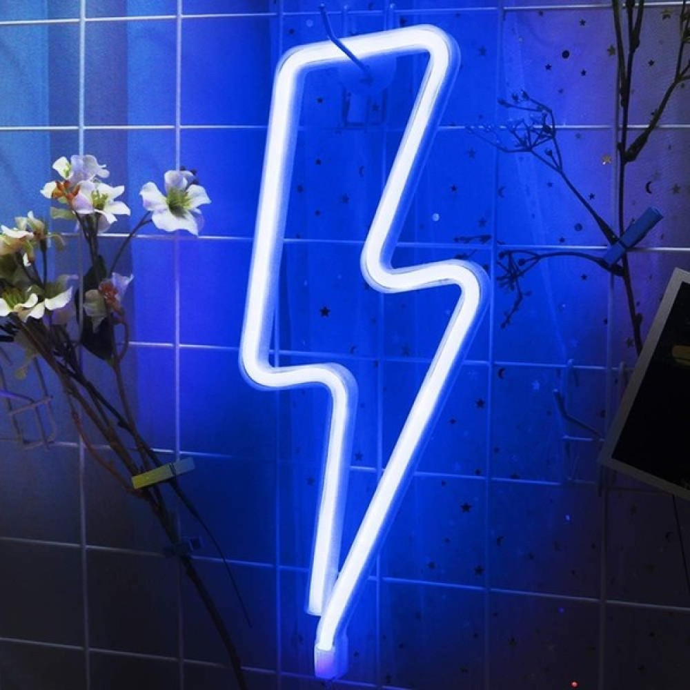 Yiqln LED Neon Işık Yıldırım (Kutu + Usb) Mavi Işık (Yurt Dışından) Led Aydınlatmalar Fiyatı