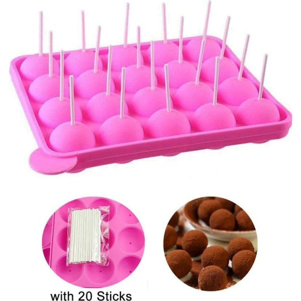 Yiqln Silikon Kek Pop Fırın Tepsisi, 20 Yuvarlak Şekiller Silikon Lolipop Kalıp Tepsi Kek Silikon Kalıp Cupcake Sopa Parti Tatil Pişirme Için (Yurt... Kek Kalıpları Fiyatı