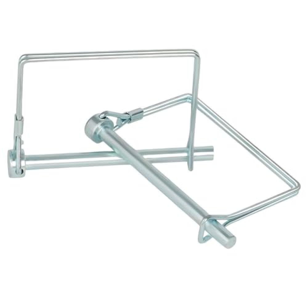 YIQQPLOS 2 Pack Premium Safety Coupler Pin 1/4" x 3.15"(6.3mm x 80mm) High-Quality Trailer Pin Pto Pin Shaft Locking Pin Square Wire Lock Pin for Farm Trailers, Towing, Lawn