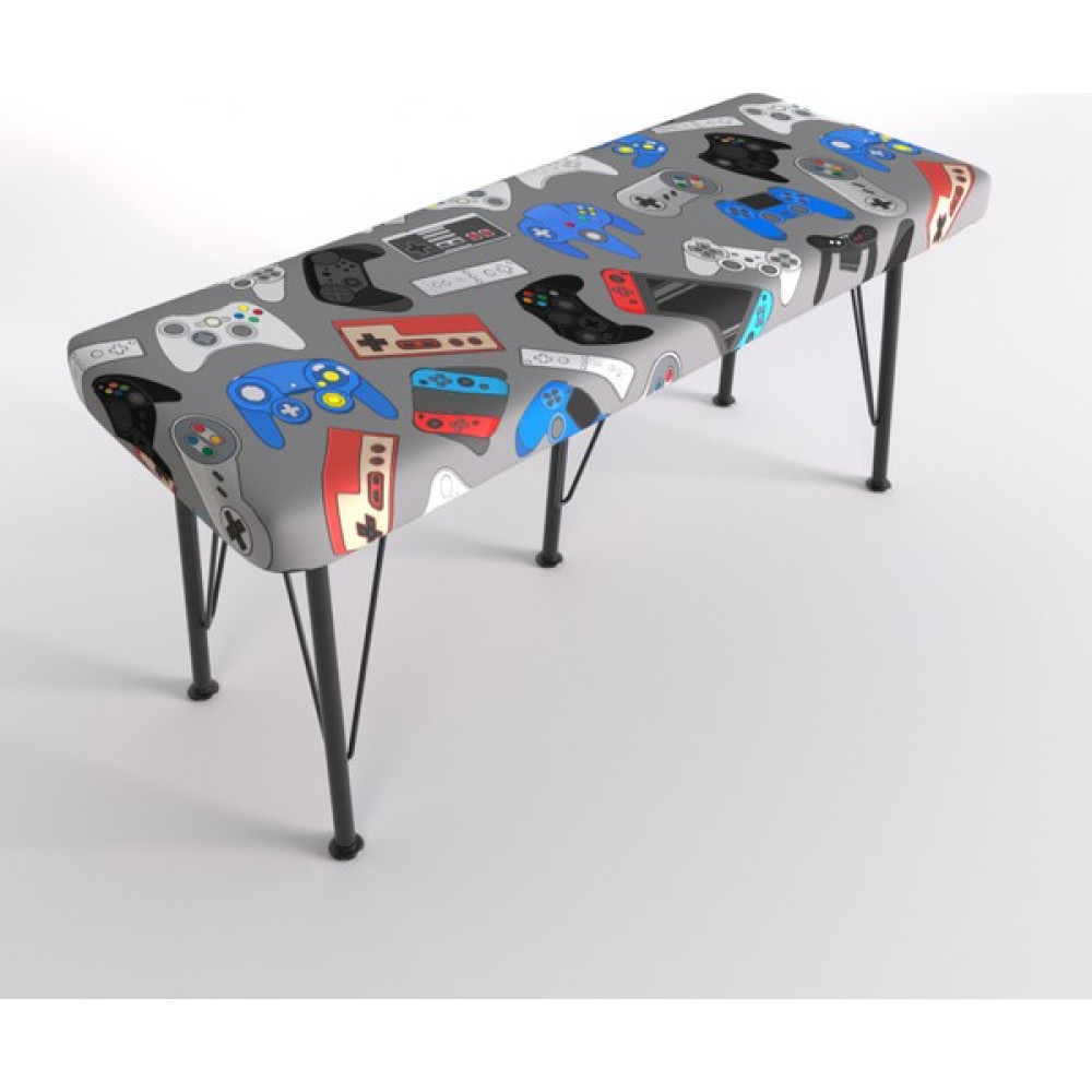 YIRMI15 Metal Ayaklı Babyface Puf & Bench -Game Consol Bench Baskılı Bench Ps Konsol Desen Bench - Renkli Puf Fiyatı