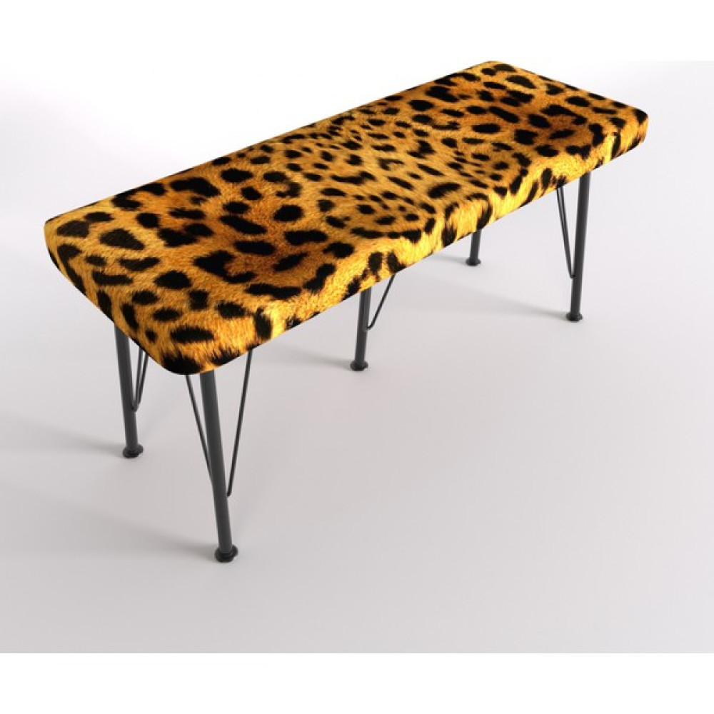 YIRMI15 Metal Ayaklı Babyface Puf & Bench - Tiger Bench Baskılı Bench Leopar Desen Bench - Renkli Puf Fiyatı