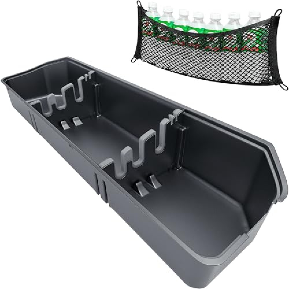 YITAMOTOR Rear Under Seat Storage Fit Ford 2015-2024 F150 & 2017-2024 Super Duty SuperCrew/Crew Cab, Upgraded Truck Organizer Underseat Storage Box for F-150 F250 F350 F450 F550