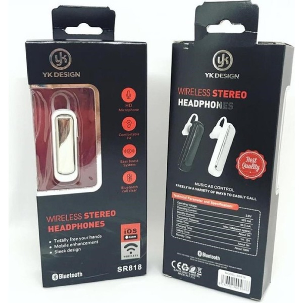 Yk Design Bluetooth Kulaklık Yüksek Kalite Ses Tekli Beyaz Ios Android Uyumlu Kulak Üstü Kulaklık Fiyatı