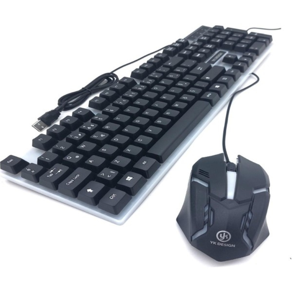 YK Design Yk-30 Gamıng Soğuk Arka Aydınlatma Oyuncu Klavye Mouese Set Klavye - Mouse Fiyatı