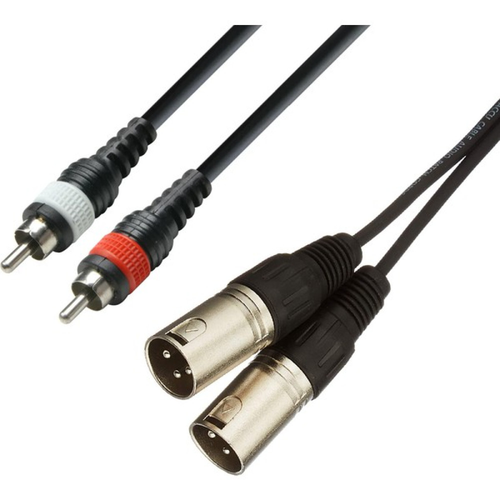 YKA 2 Xlr Erkek To 2 Rca Erkek Mikser Mikrofon Ses Kablosu - 1,5 m Ses Kablosu Fiyatı