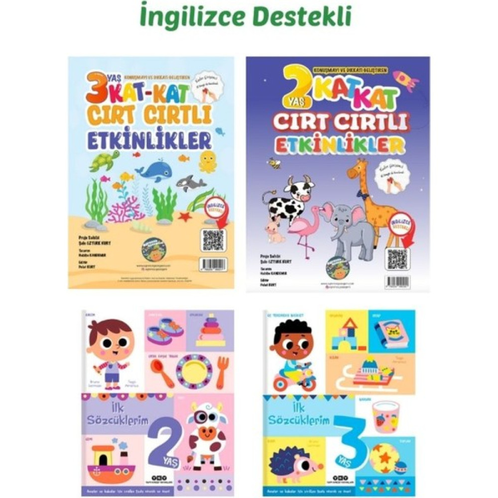 Yky Ilk Kitaplarım, Ingilizce Destekli- 2-3 Yaş Konuşmayı ve Dikkati Geliştiren Cırt Cırtlı Etkinlik Okul Öncesi Eğitici & Öğretici Kitaplar Fiyatı