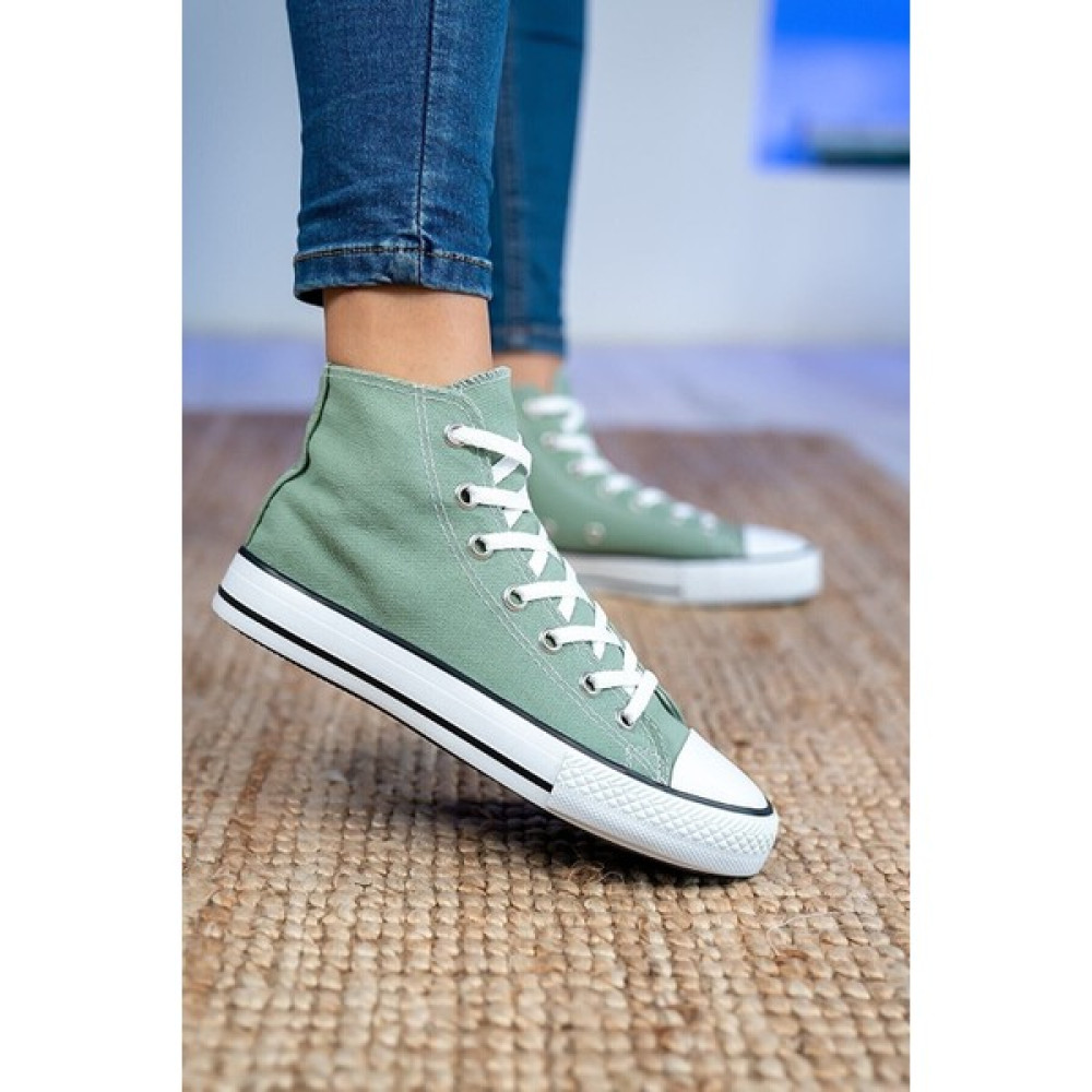 Ymn Unisex Bilekli Günlük Yeşil Keten Kadın Erkek Spor Sneaker Ayakkabı Spor Ayakkabı Fiyatı