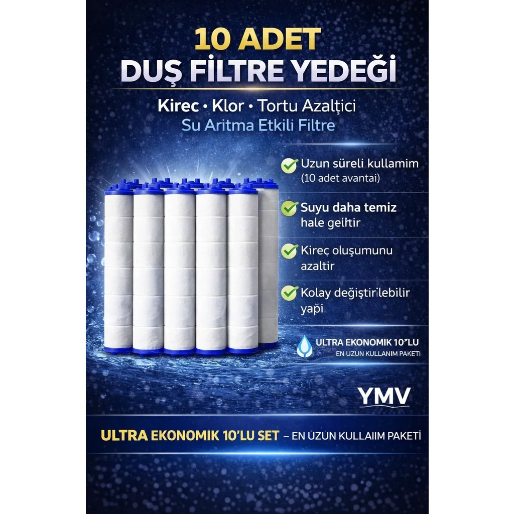 YMV 10 Adet Yedek Duş Başlığı Kireç Pas Tortu Arındırıcı Engelleyici Filtre Kolay Montaj Diğer Fiyatı