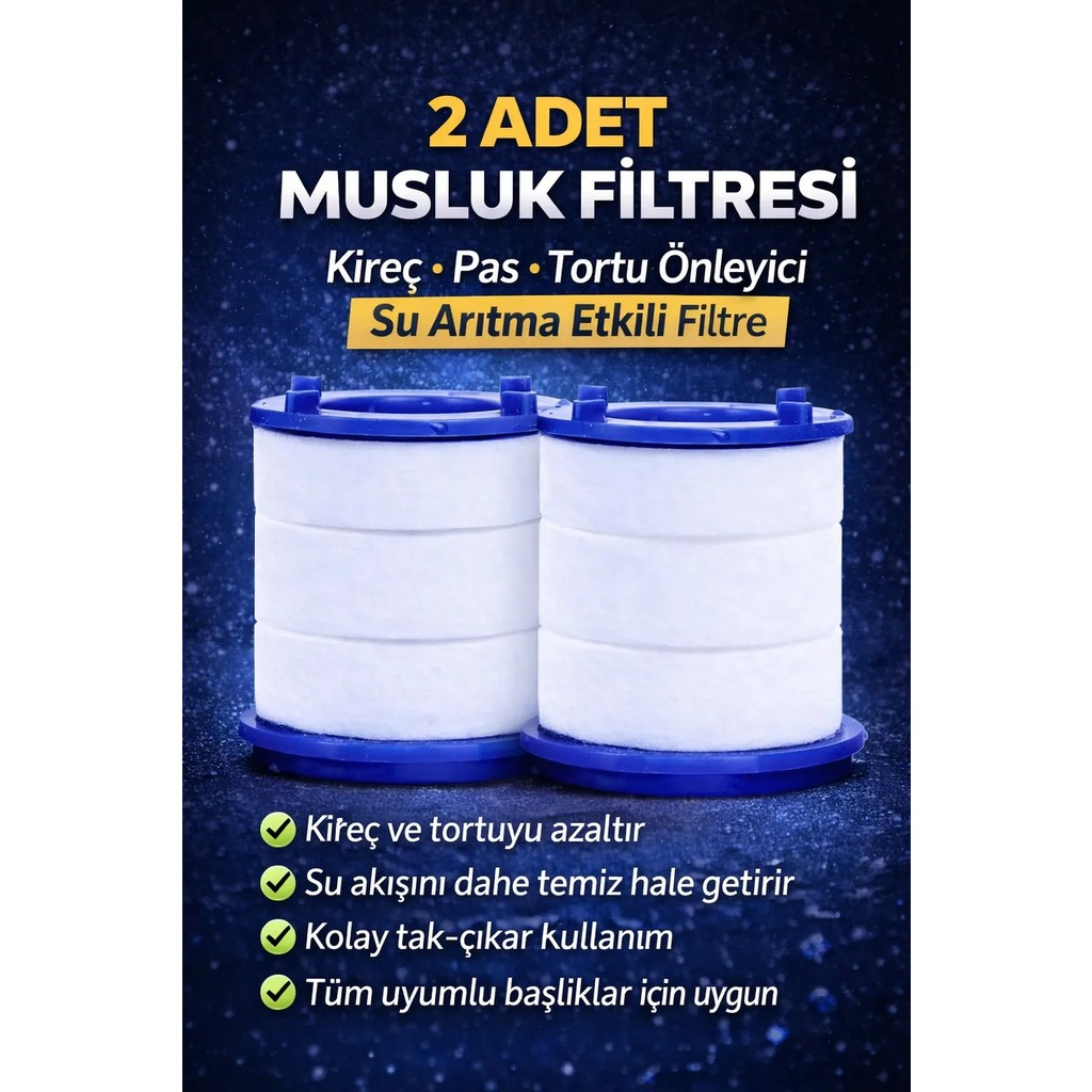 YMV 2 Adet Musluk Batarya Yedek Filtresi Pas Kireç Tortu Engelleyici Arıtıcı Filtre Kartuşu Diğer Fiyatı