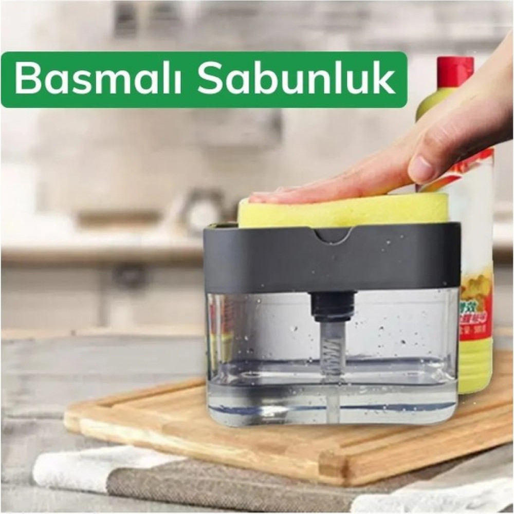 YMV Basmalı Lüx Bulaşık Deterjanlığı ve Bulaşık Süngeri Pratik Sıvı Sabunluk Bulaşık Yıkama Haznesi Pratik Mutfak Gereçleri Fiyatı