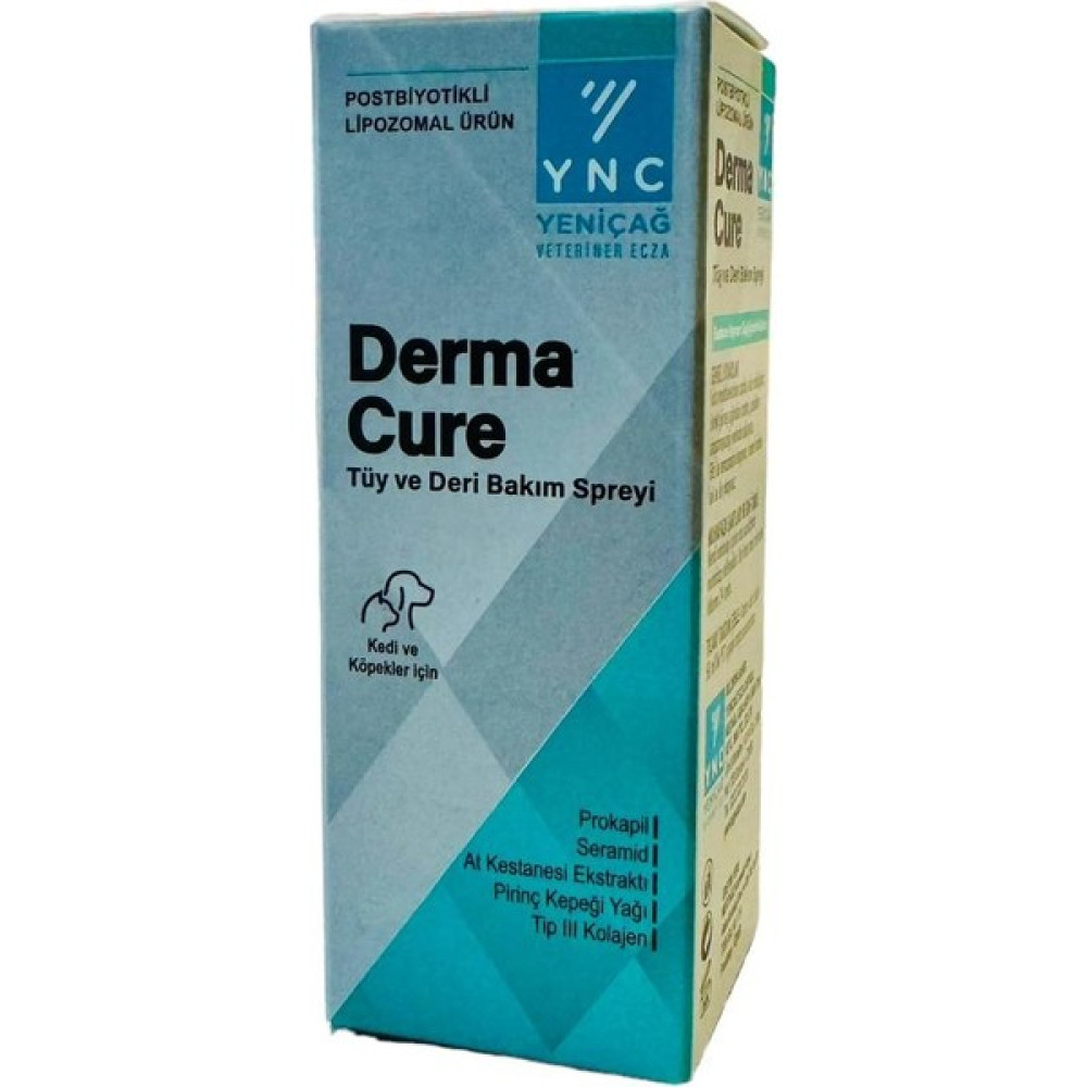 Ync Derma Cure Köpek ve Kediler Için Tüy ve Deri Bakım Spreyi 50 ml Evcil Hayvan Ürünleri Fiyatı