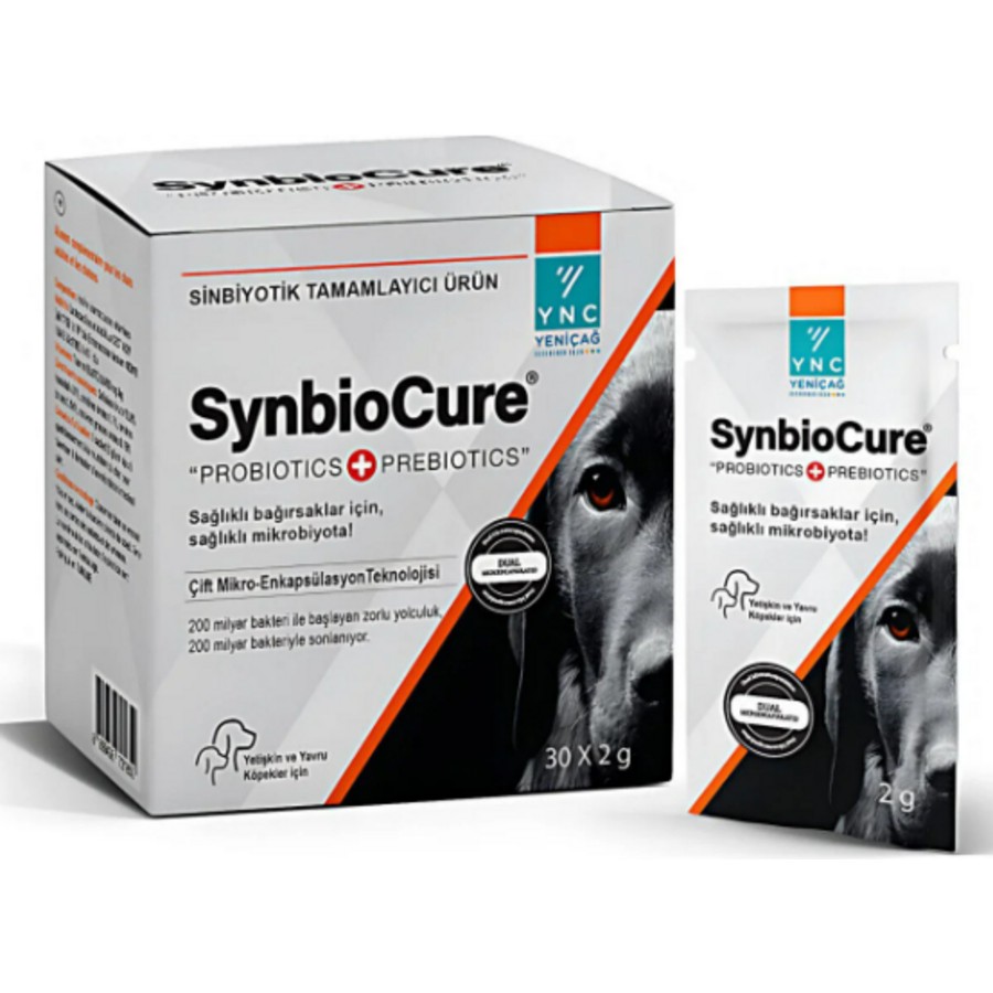 YNC Synbiocure Premium Köpek Sindirim Düzenleyici Sinbiyotik (Probiyotik + Prebiyotik) Toz 30 Şase Evcil Hayvan Ürünleri Fiyatı