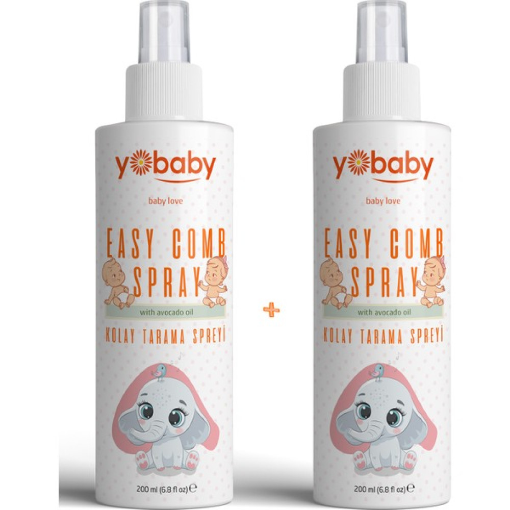 Yo Baby Yobaby Kolay Tarama Saç Spreyi - Avokado, Jojoba Ve Badem Yağlı Bebek Saç Bakımı (2'Li Paket 400 Ml) Saç Bakım Maskeleri & Serumlar & Spreyler Fiyatı