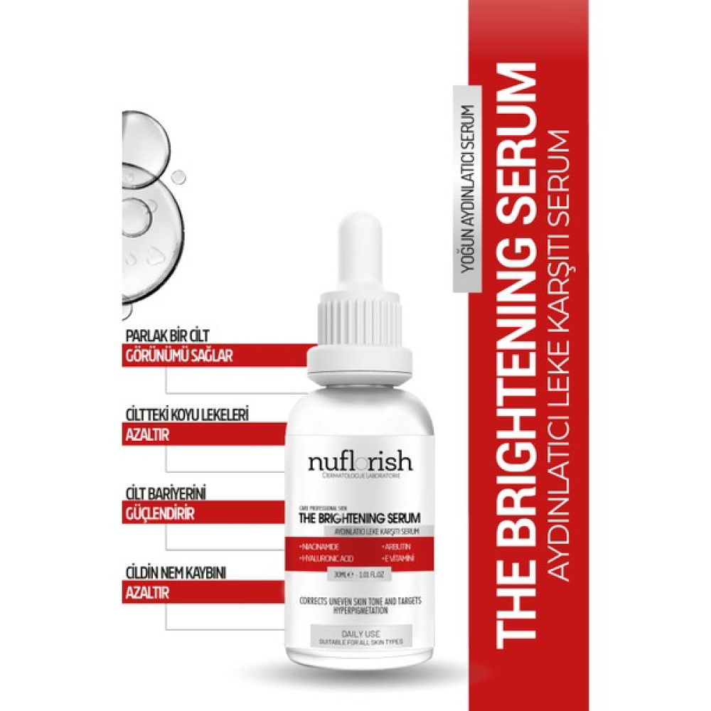 Yoğun Leke Karşıtı Cilt Tonu Eşitleyici Aydınlatıcı Serum 30 ml (Arbutin %2 Hyaluronic Acid) 30 ml Anti-Aging / Yaşlanma Karşıtı Fiyatı