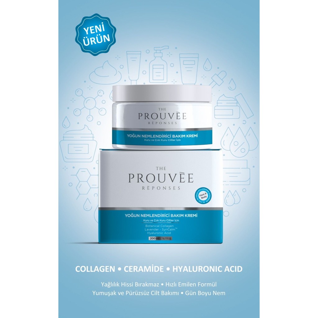 Yoğun Nemlendirici Bakım Kremi 200ML Collagen Ceramide Hyaluronik Asid Lavanta Diğer Fiyatı