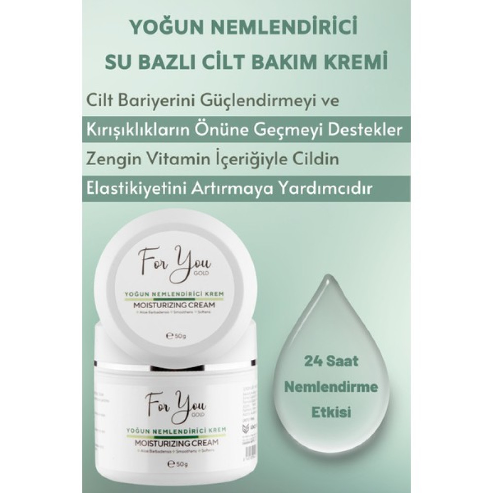 Yoğun Nemlendirici Su Bazlı Bakım Kremi (Aloe Vera & Hyaluronic Acid Moisturizing Cream 50ML) Nemlendiriciler Fiyatı