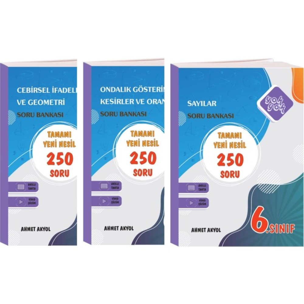 Yok Yok 6. Sınıf 3 Lu Set Ders Sınav Kitapları Fiyatı