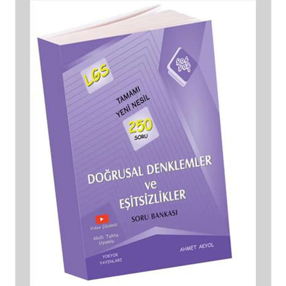 Yok Yok LGS Doğrusal Denklemler ve Eşitsizlikler Soru Bankası Kaynak Kitapları Fiyatı