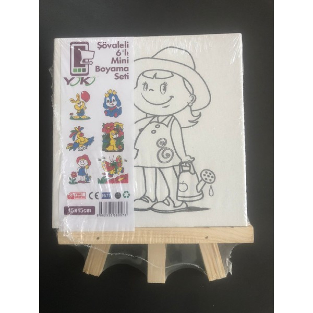 Yoko Home Şövaleli 6lı 15X15 cm Mini Boyama Seti Tuval Fiyatı