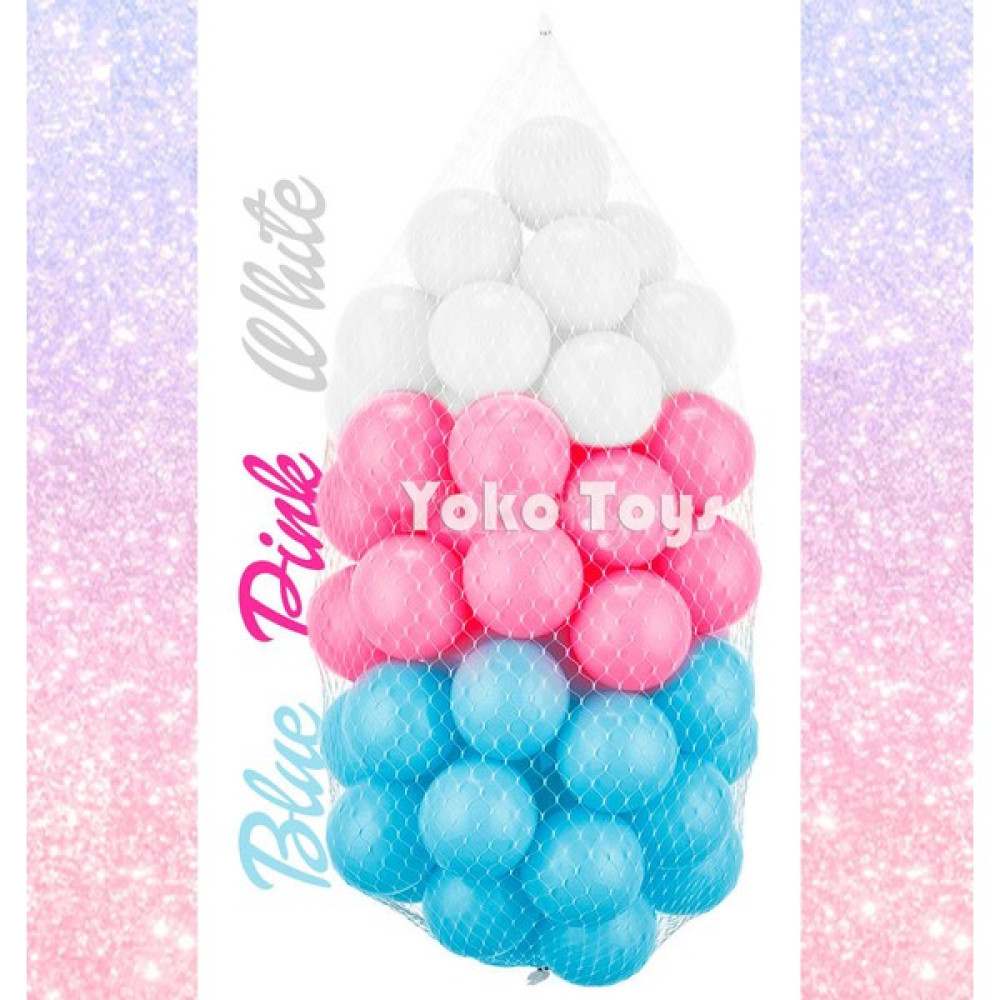 Yoko Toys Havuz Topu 100 Adet / 6 cm / File – Pembe/mavi/beyaz Açık Hava, Deniz ve Spor Oyuncakları Fiyatı