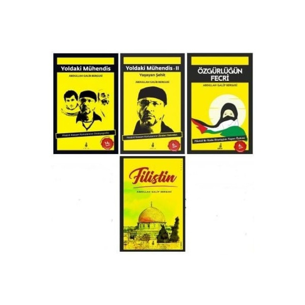 Yoldaki Mühendis 1 - 2 - Özgürlüğün Fecri - Filistin 4 Kitap - Abdullah Galib Bergusi Din Kitapları Fiyatı