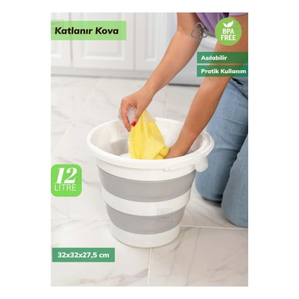 Yolgeçen Hanı Magic Katlanabilir Kova 12 Lt – Gri Sepet Fiyatı