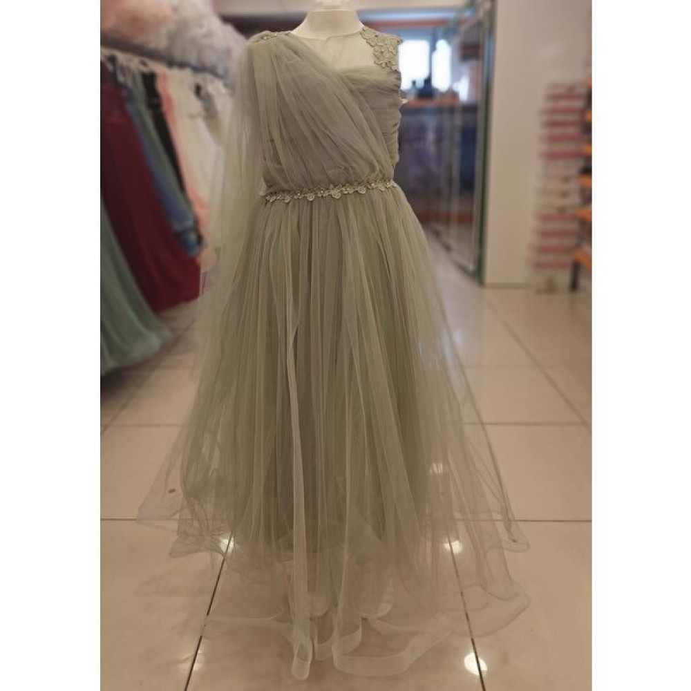 Yonca Çocuk Daisy Girls 2221 Yaka Şallı Çocuk Abiye Elbise Fiyatı