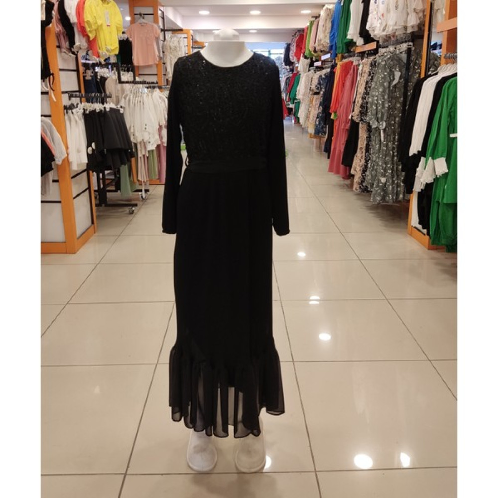 Yonca Çocuk Emiley Kids 4117-2 Pullu Kız Çocuk Abiye Elbise Elbise Fiyatı