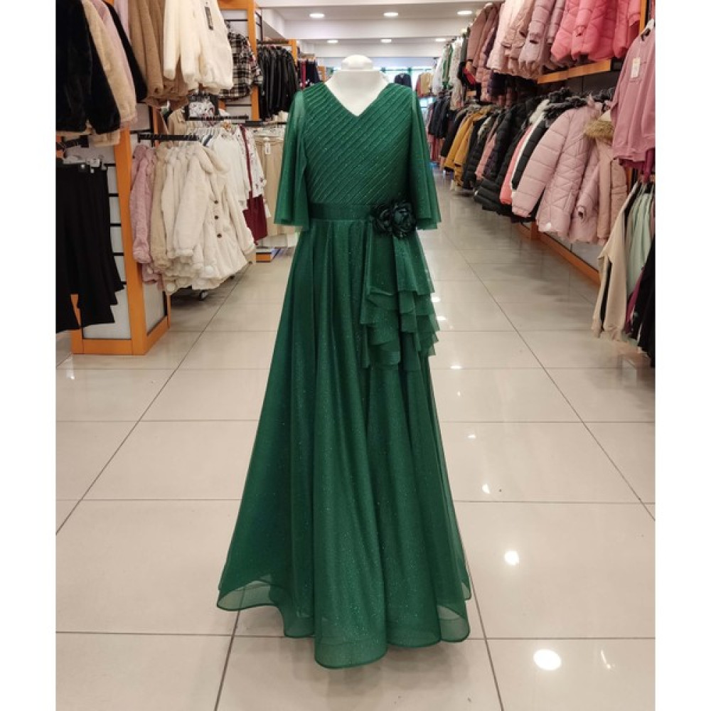 Yonca Çocuk Onbuco Kids 1538 Kız Çocuk Beli Güllü Abiye Elbise Fiyatı
