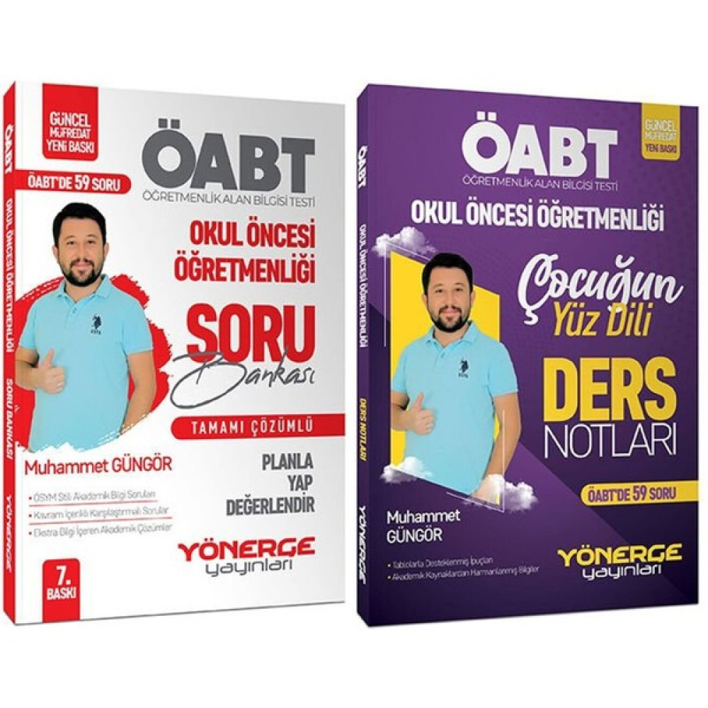 Yönerge Öabt Okul Öncesi Ders Notları + Soru 2 Li Set - Muhammet Güngör Yönerge Yayınları Ders Sınav Kitapları Fiyatı