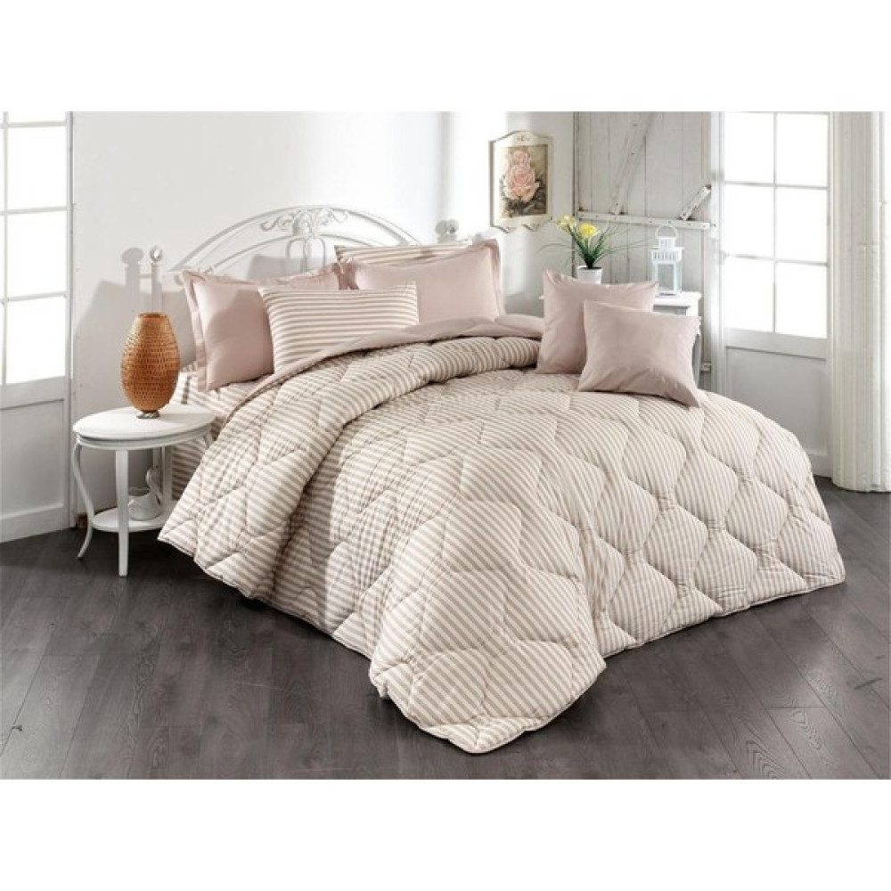 Yonk Life Home Klasik Ranforce Kıng Size Uyku Seti-8pc - Cappuccino - Uyku Seti Yatak Seti / Uyku Seti Fiyatı