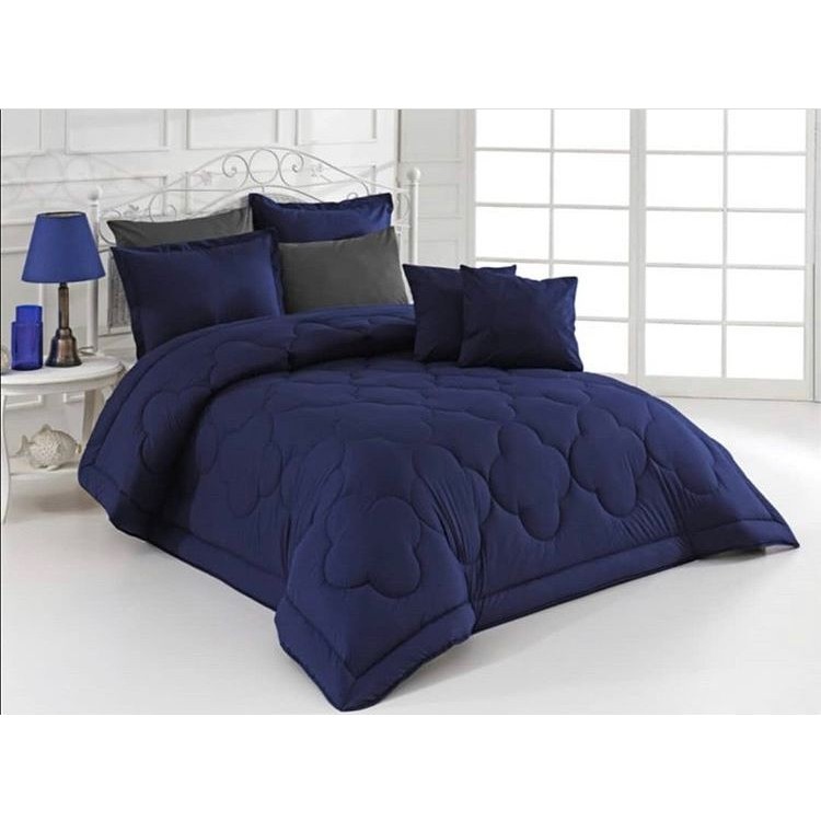 Yonk Life Home Ranfors Çift Kişilik Silikon Yaorgan %100 Pamuk - 200 x 220 cm - Lacivert - Antrasit Diğer Fiyatı