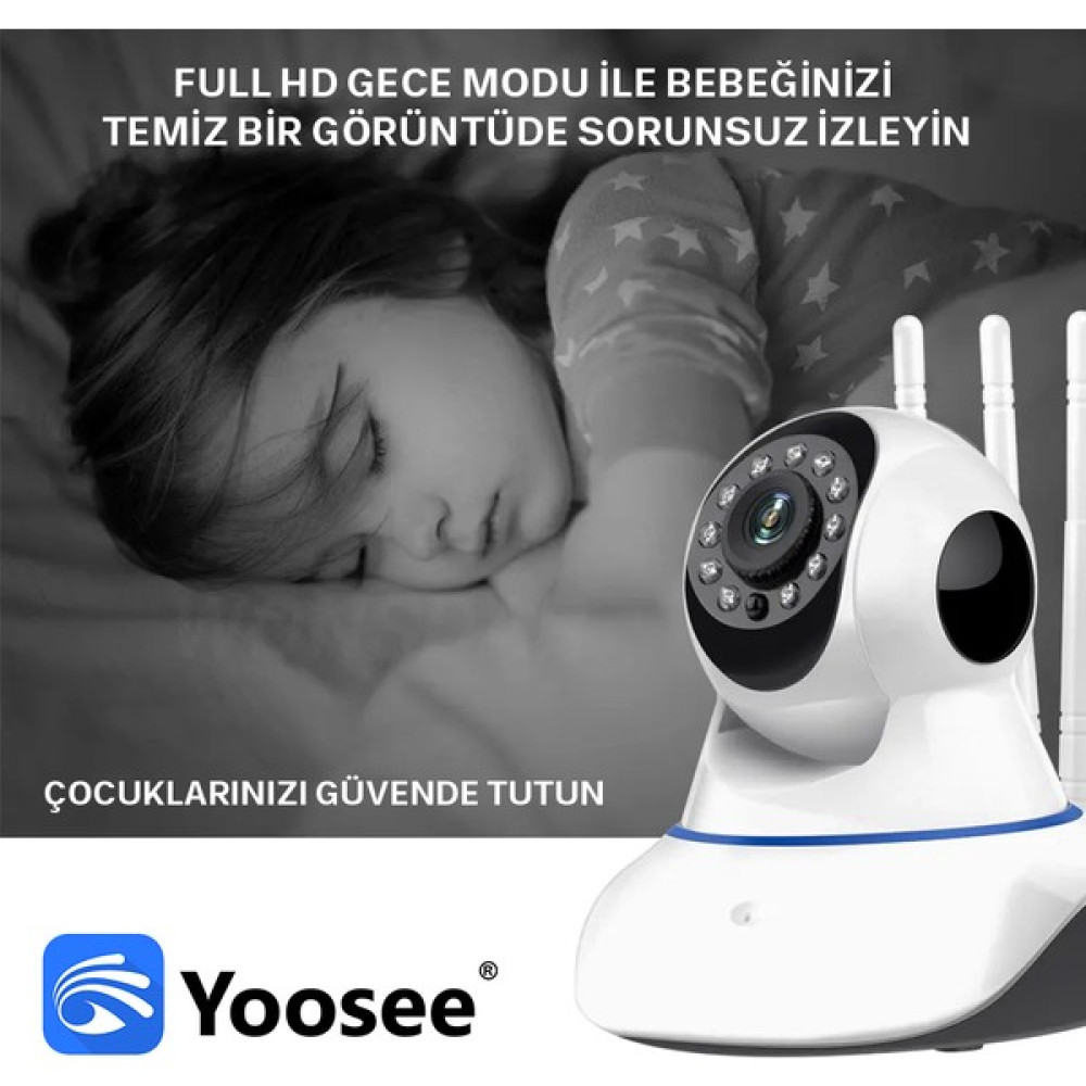 Yoosee 1080P Full Hd Wifi Ip Bebek Izleme Masa Üstü Akıllı Robot 3 Antenli Kablosuz Kamera Güvenlik Kameraları Fiyatı