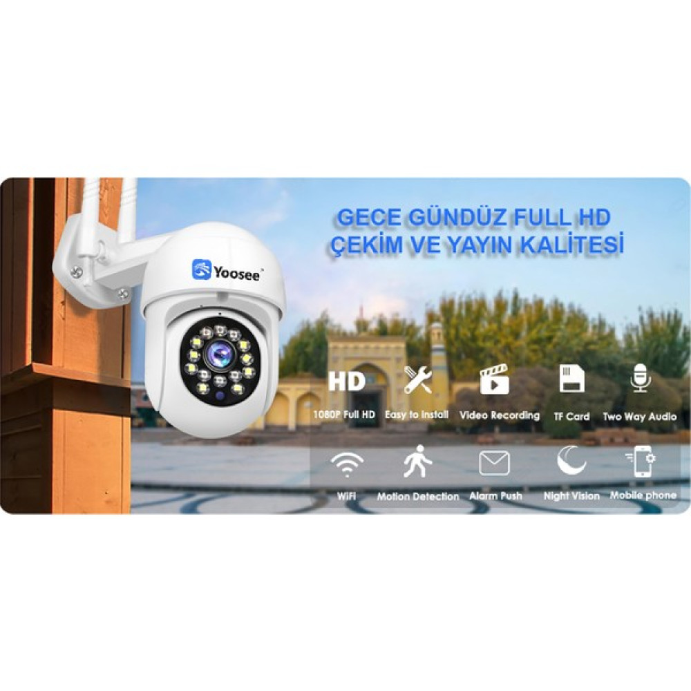 Yoosee 2mp Wifi Ip Kameralar Açık 1080P Gözetim Ptz Kamera Güvenlik Koruma Cctv Otomatik Izleme Gece Görüş Iki Yönlü Ses Özellikler Güvenlik Kameraları Fiyatı