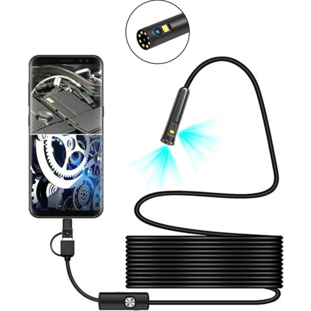 Yoosee Çift Lens & Çift LED 5mt USB Endoskop Yılan Kamera Boroskop Elektrikli Kesme Makinesi Fiyatı