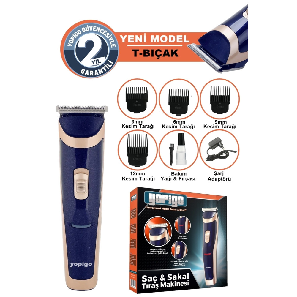 yopigo 650 Profesyonel Saç Sakal Tıraş Makinesi Turbo Vücut Tıraş (LAZER EPİLASYON ÖNCESİ UYGUN BAY-BAYAN) Tıraş Makineleri Fiyatı