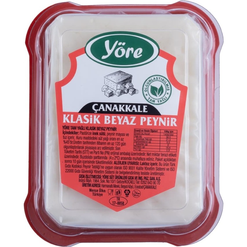 Yöre Çanakkale Klasik Beyaz Peynir (%40 koyun sütü, %30 keçi sütü, %30 inek sütü) 3 x 300 gr - 900 gr Peynir Fiyatı