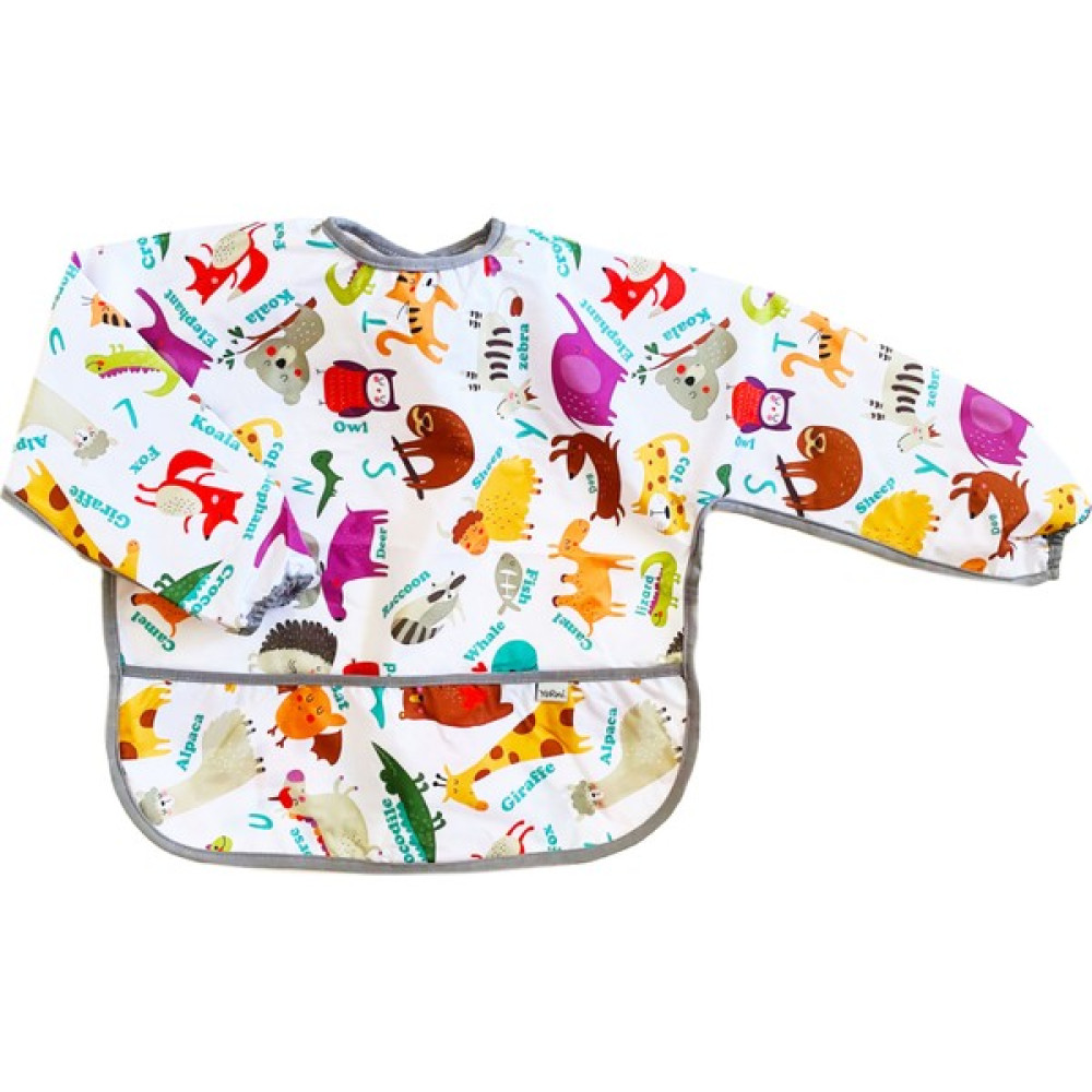Yorni Deluxe Uzun Kollu Bebek Mama Önlüğü - Renkli - 2 - 5 Yaş Mama Önlüğü Fiyatı