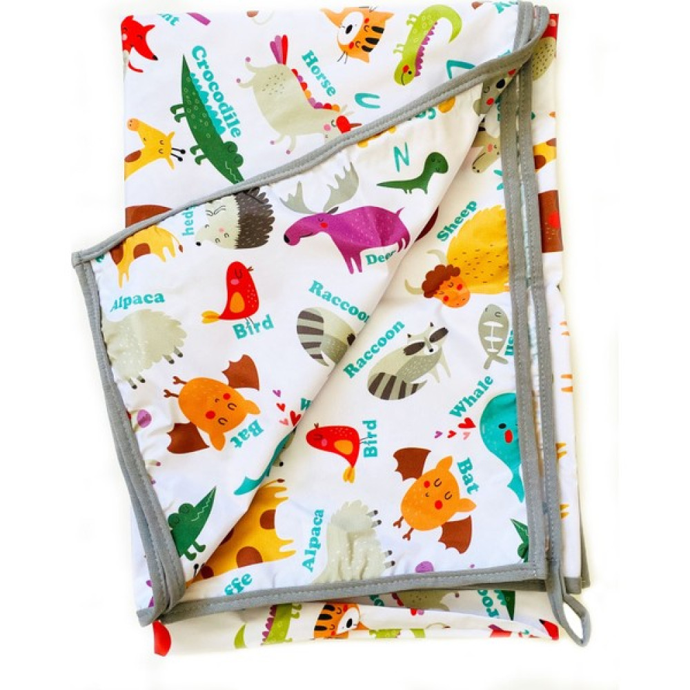 Yorni Zoo, 145X210 cm Katlanır Banyo Seti, Portatif Küvet, Mama Oturağı Için Su Geçirmez, Çok Amaçlı Örtü - Beyaz Bebek Banyo-Tuvalet Fiyatı