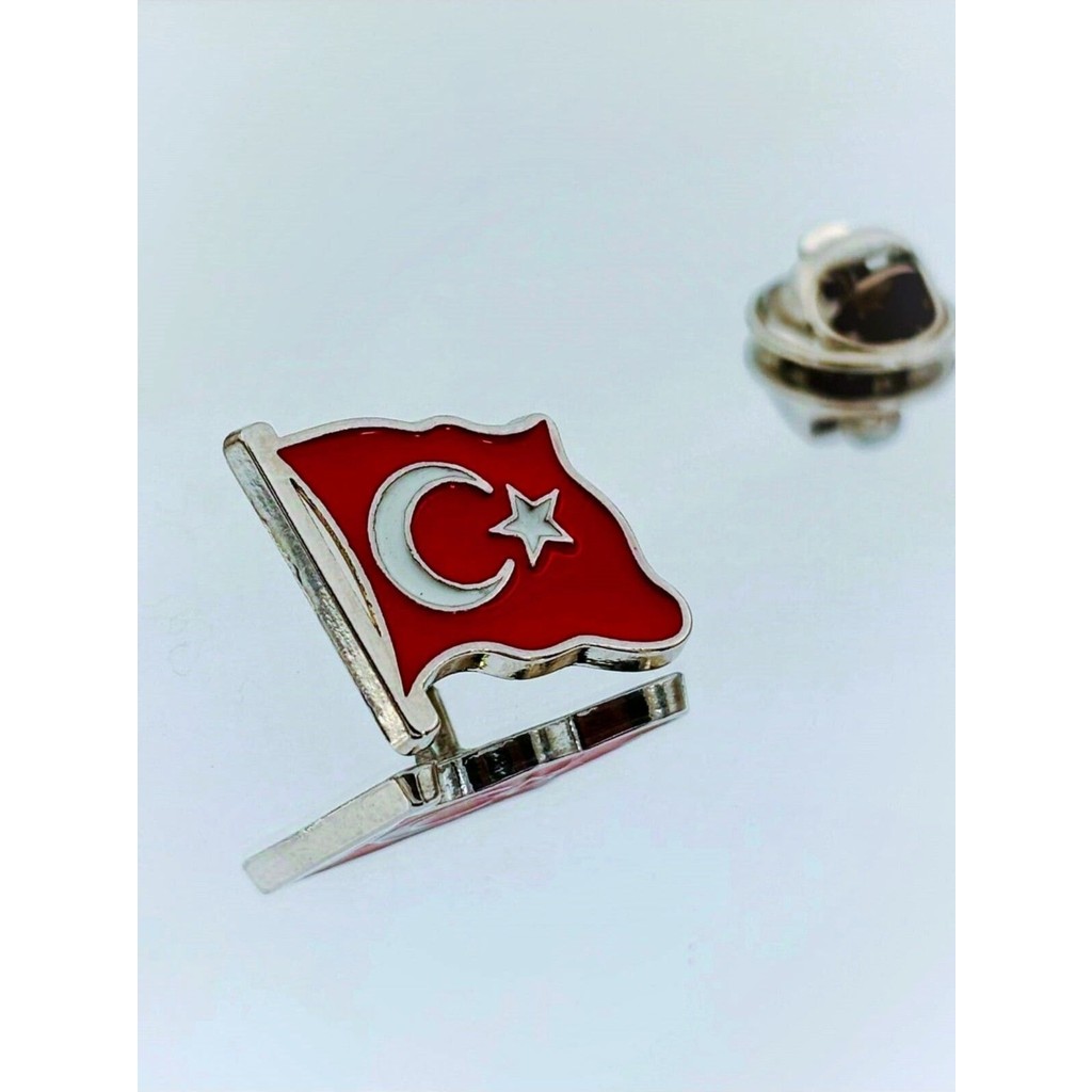 Yörük Tasarım Türk Bayrağı Gümüş Kaplama Mine Boyalı Yaka Rozeti Diğer Fiyatı