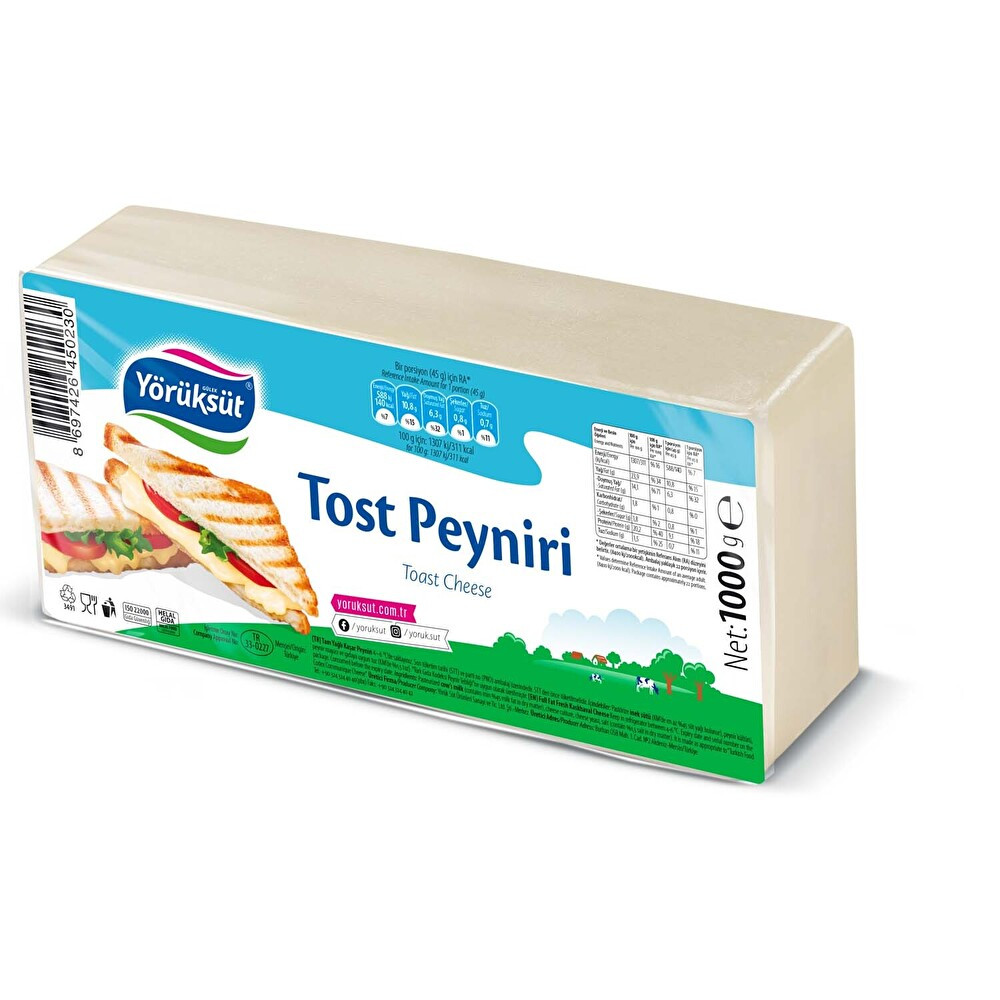 Yörüksüt Büfe Tipi Tost Peyniri 1000 Gr Peynir Fiyatı