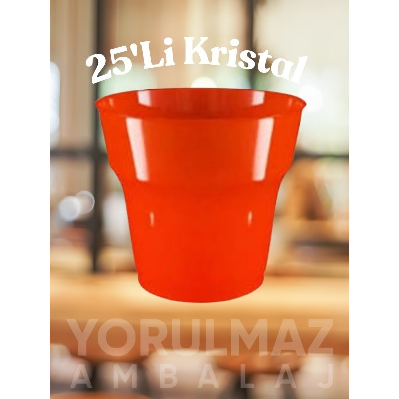 Yorulmaz Ambalaj ✨kırmızı Kristal Plastik Bardak 25’li – Canlı Renkli, Sert Mika Görünümlü, Dayanıklı, Parti & Davet Için Tek Kullanımlık Bardak ✨ Fincan / Bardak / Kahve Takımı Fiyatı