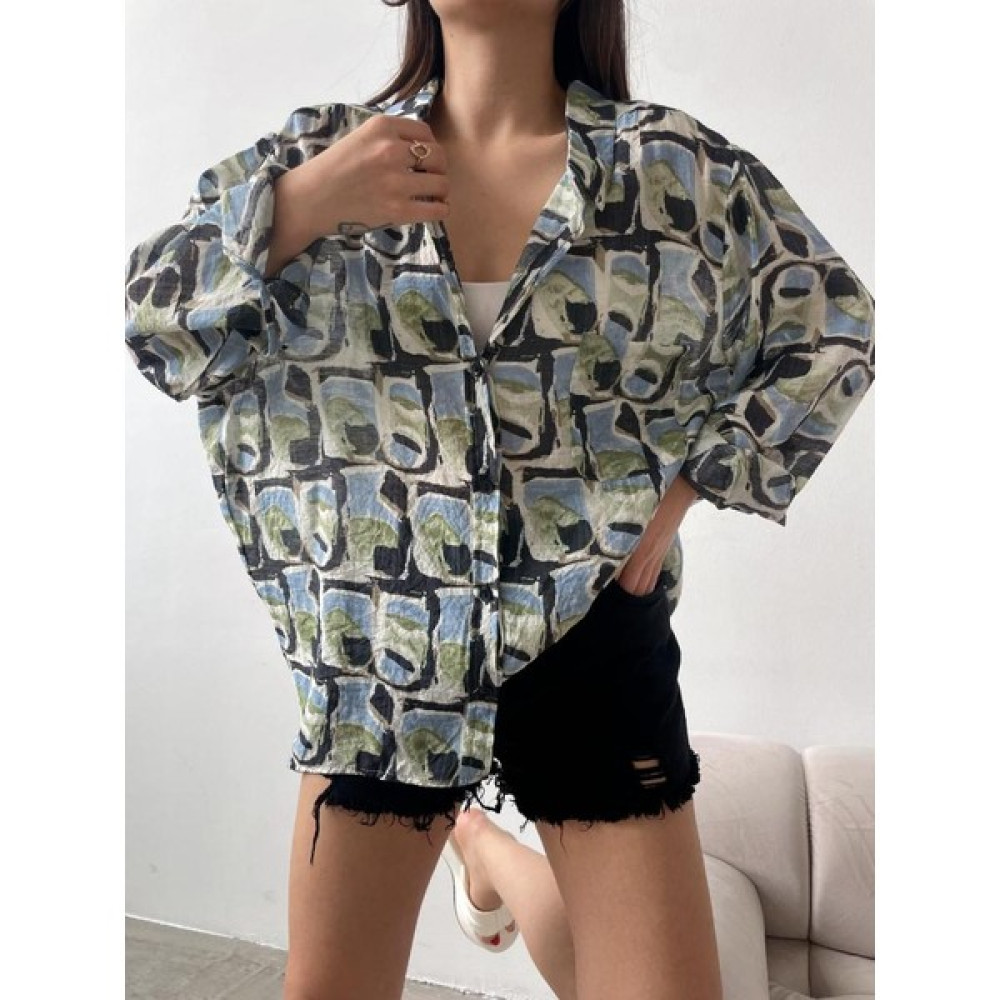 You Like Butik Vintage Desen Salaş Gömlek Kadın Gömlek Fiyatı