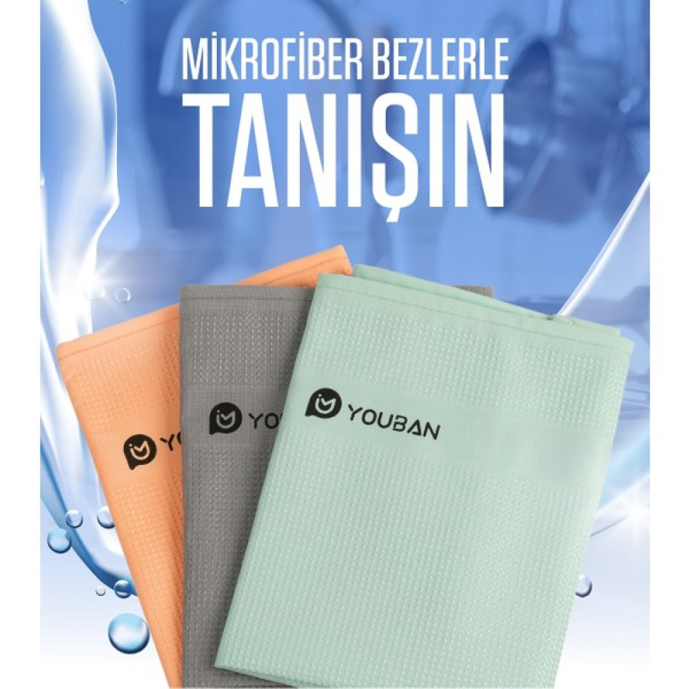Youban Sihirli Mikrofiber Temizlik Bezi 3'lü Set 40*62 cm Temizlik Malzemeleri Fiyatı