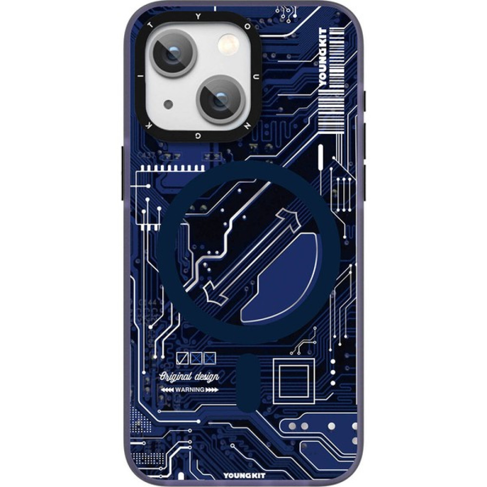 YoungKit Apple iPhone 15 Plus Uyumlu Magsafe Şarj Özellikli Youngkit Technology Serisi Kılıf Lacivert Cep Telefonu Kılıfı Fiyatı