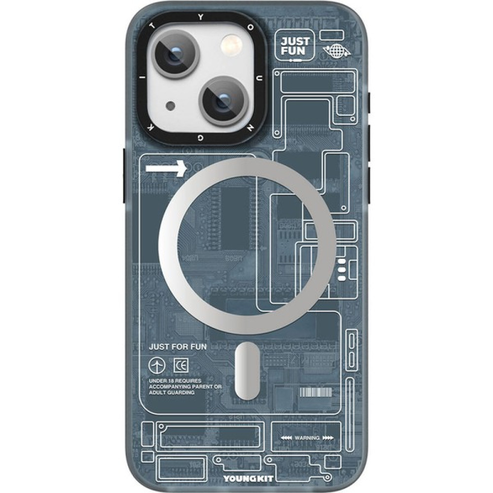 YoungKit Apple iPhone 15 Plus Uyumlu Magsafe Şarj Özellikli Youngkit Technology Serisi Kılıf Siyah Cep Telefonu Kılıfı Fiyatı