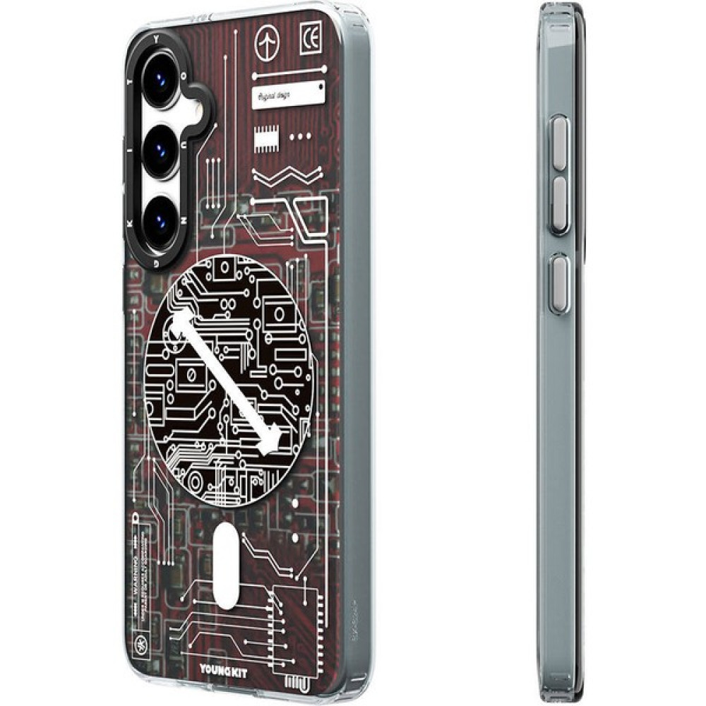 YoungKit Galaxy S24 Plus Uyumlu Kılıf Magsafe Şarj Özellikli Youngkit Technology Serisi Kapak Kırmızı Cep Telefonu Kılıfı Fiyatı