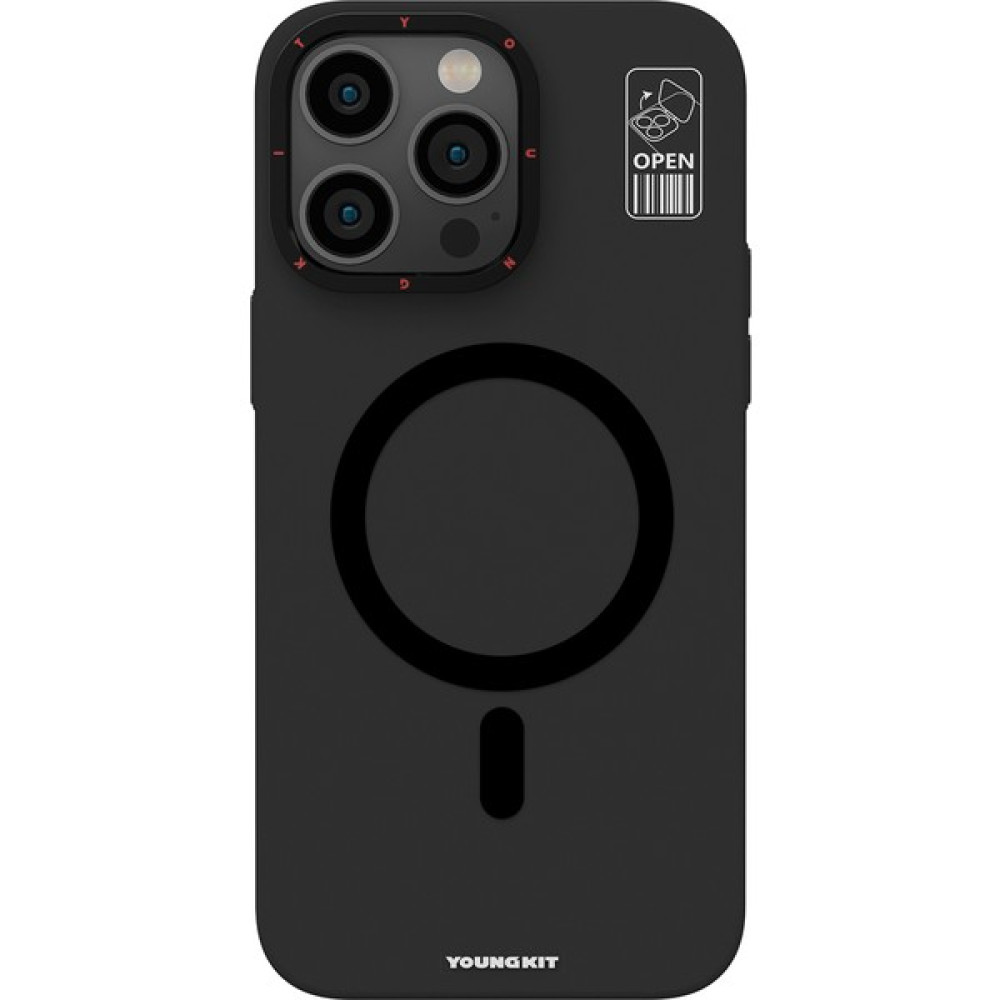YoungKit iPhone 13 Pro Uyumlu Kılıf Magsafe Şarj Özellikli Standlı Youngkit Hermit Bracket Serisi Kapak - Siyah Cep Telefonu Kılıfı Fiyatı