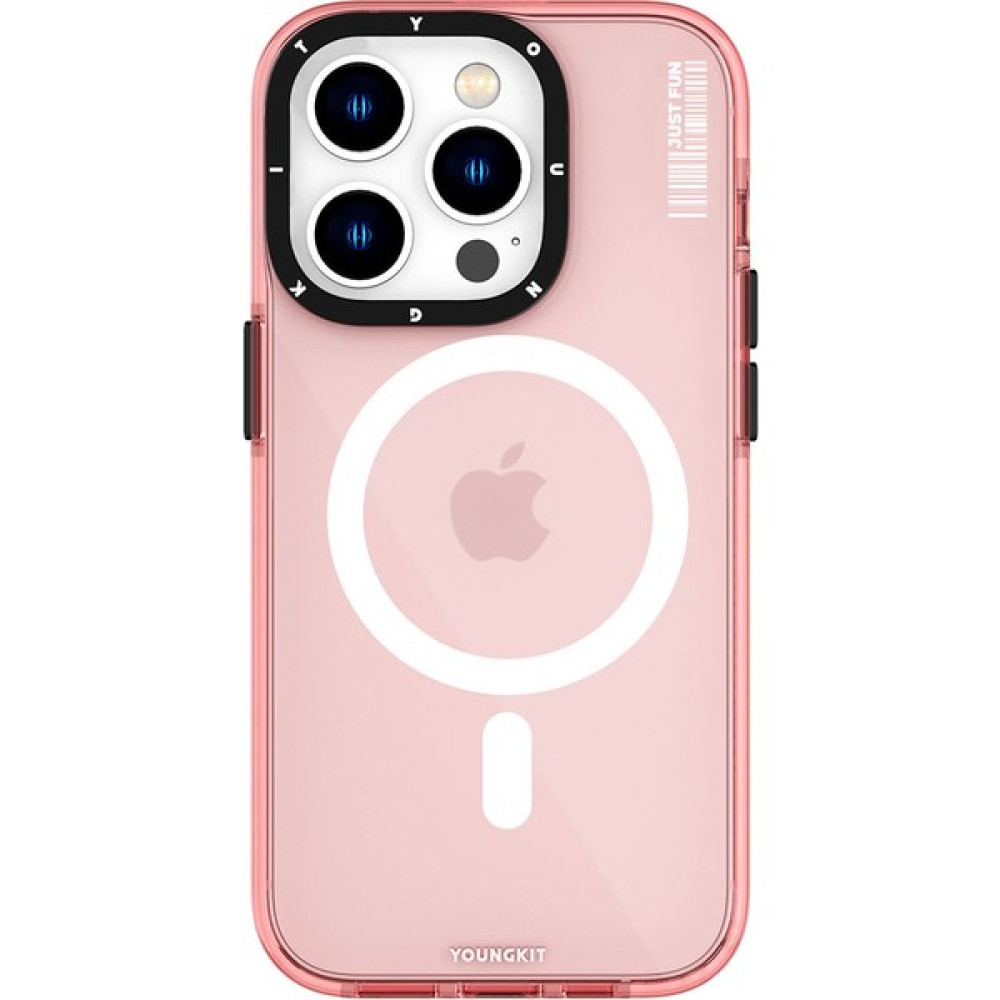 YoungKit iPhone 14 Pro Uyumlu Kılıf Magsafe Kablosuz Şarj Özellikli Youngkit Crystal Color Serisi Kapak - Rose Gold Cep Telefonu Kılıfı Fiyatı